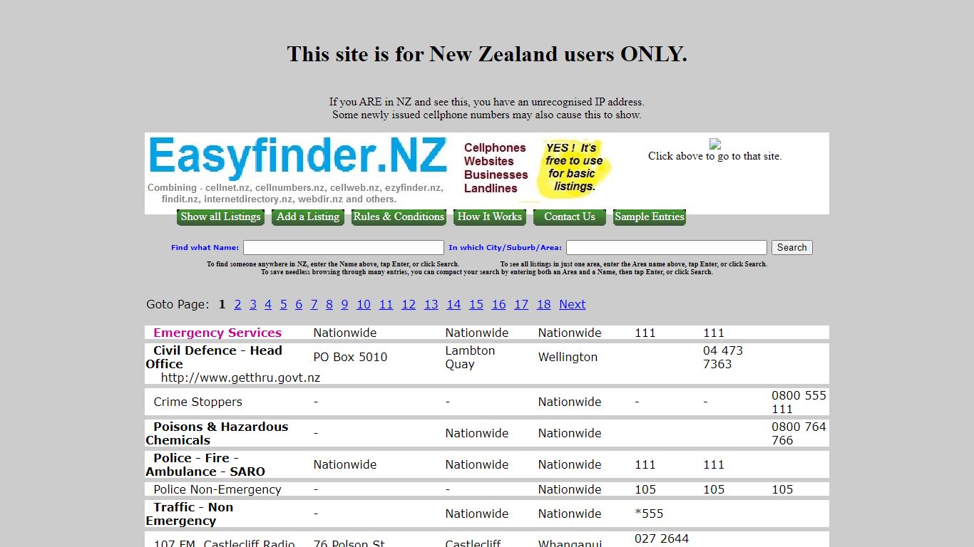 Easyfinder - The Online Directory of NZ