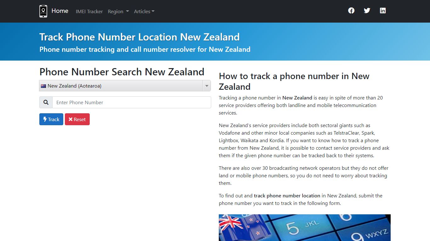 Track Phone Number Location New Zealand