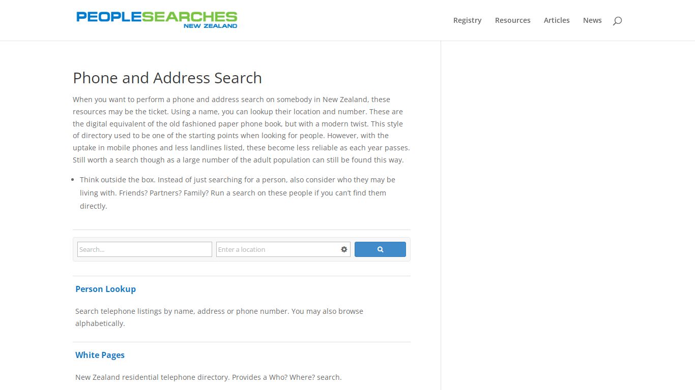 Phone and Address Search | People Searches NZ