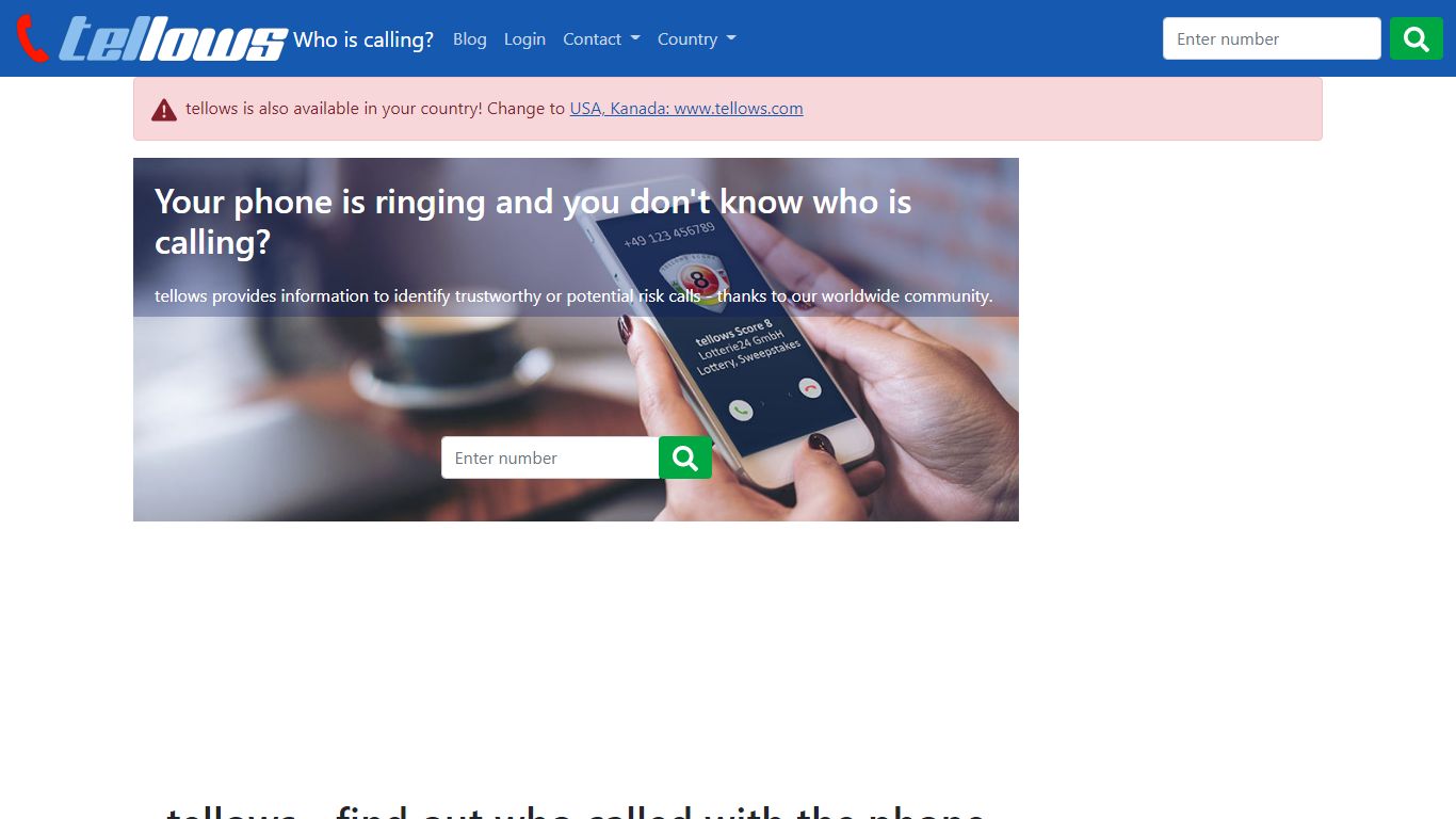 Who is calling? The phone number reverse search - tellows